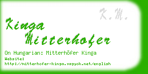kinga mitterhofer business card