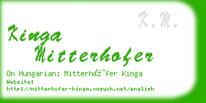 kinga mitterhofer business card